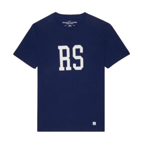 Redskins Tryckt Logotyp T-shirt - Blå Rund Hals Blue, Herr