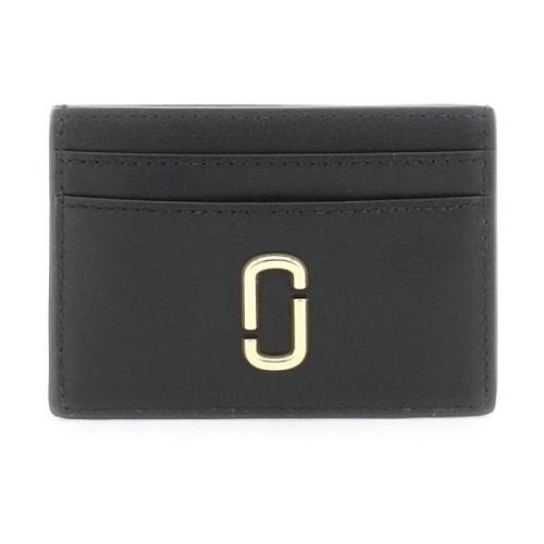 Marc Jacobs Guldton Monogram Läder Korthållare Black, Dam