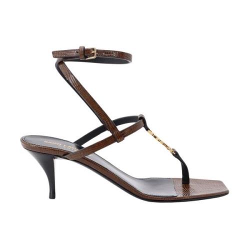 Saint Laurent High Heel Sandals Brown, Dam