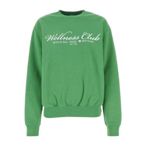 Sporty & Rich Stilren Grön Bomullsweatshirt Green, Dam