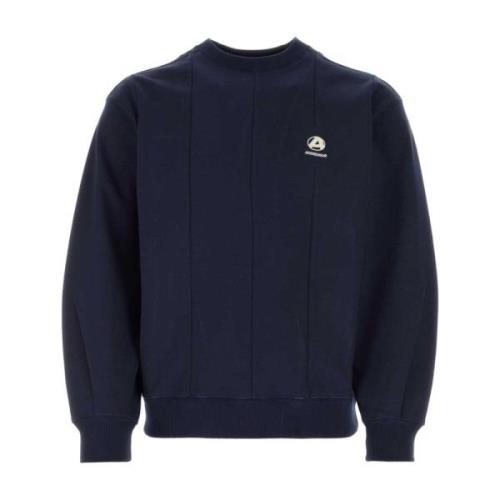 Ader Error Navy Blue Bomullsblandad Sweatshirt Blue, Herr