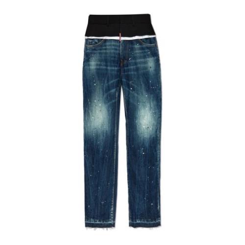 Dsquared2 Jeans tillverkade av kombinerade material Blue, Dam