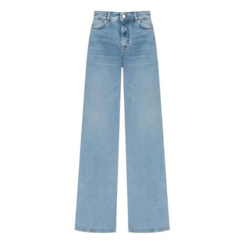 Max Mara Ginetta Blå Jeans Straight Fit Blue, Dam