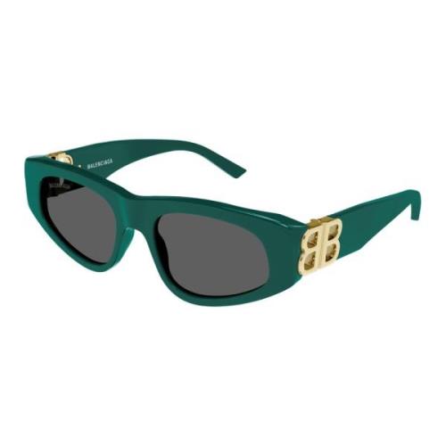 Balenciaga Kattöga Solglasögon - Modig Stil Green, Unisex
