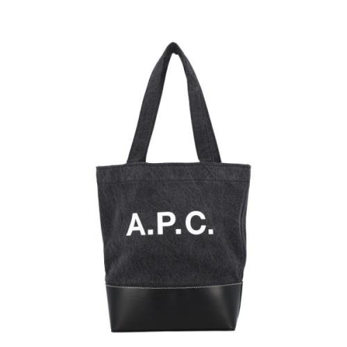 A.p.c. Svart Blå Axel Toteväska Blue, Unisex