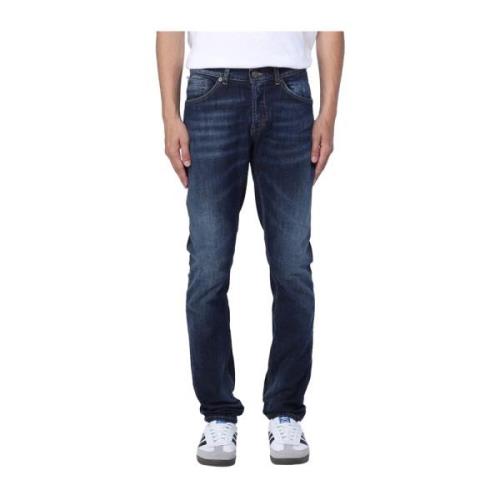 Dondup Mörkblå Denim Jeans Blue, Herr