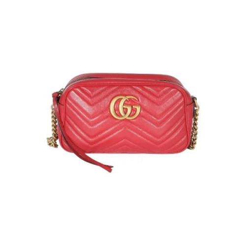 Gucci Vintage Pre-owned Laeder crossbodyvskor Red, Dam