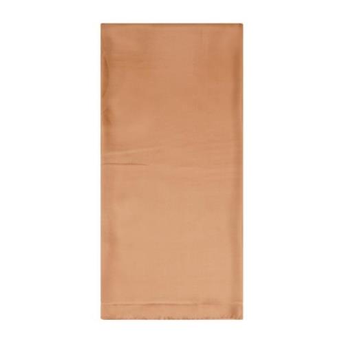 Saint Laurent Brun Sidenscarf med Logotyp Brown, Dam