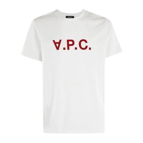 A.p.c. Avslappnad Bomull T-shirt White, Herr
