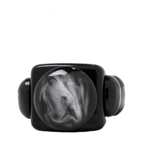 LA Manso Vader Ring Dark Style Black, Dam