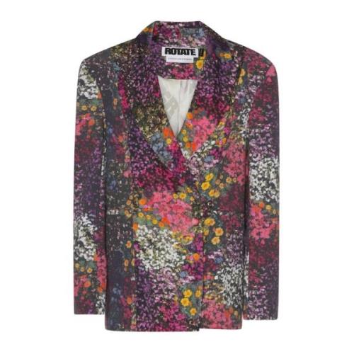 Rotate Birger Christensen Förtrollande Blommönster Polyester Blazer Mu...