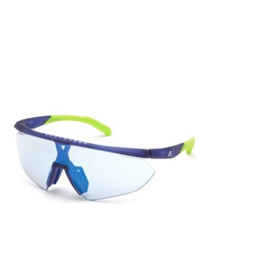 Adidas Blå Spegel Solglasögon Sp0015-91X Blue, Herr