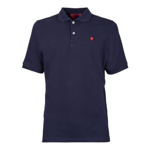 Gallo Blå Polo Shirt Italien Bomull Blue, Herr