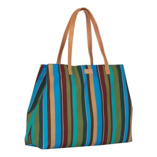 Gallo Italiensk strandväska med läderhandtag Multicolor, Unisex