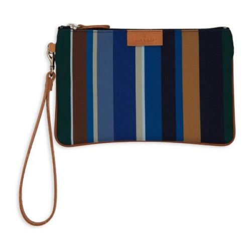 Gallo Italiensktillverkad Unisex Stripe Pouch Multicolor, Dam