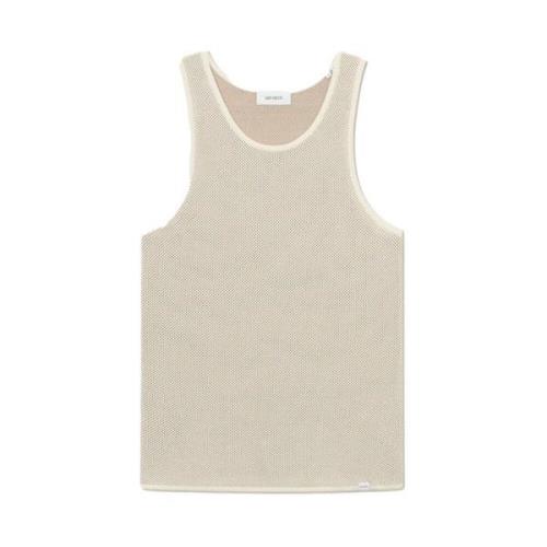 Les Deux Organisk Bomull Stickad Tank Top Beige, Herr