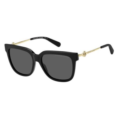 Marc Jacobs Stiliga solglasögon i svart och grå Black, Dam