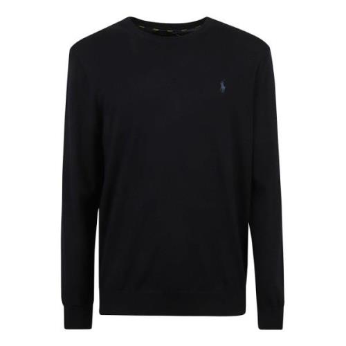 Ralph Lauren Marinblå Stickad Sweatshirt Blue, Herr