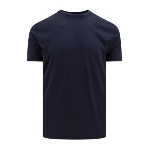 Tom Ford Blå Crew-neck T-shirt med Logo Blue, Herr