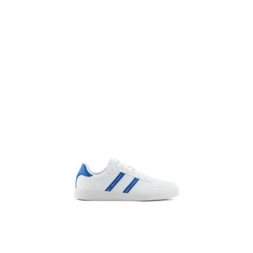 Armani Exchange Vita Sneakers med Blå Detaljer White, Herr