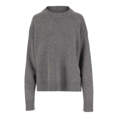 Jil Sander Cashmere Blend Crew Neck Sweater Gray, Dam