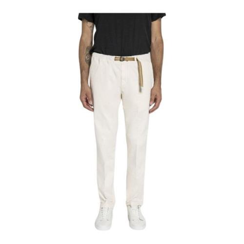 White Sand Regular Fit Stretch Gabardine Byxor Beige, Herr