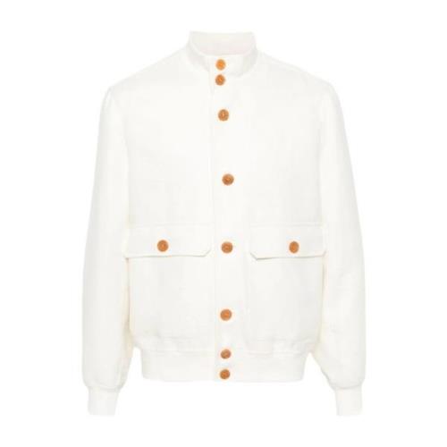 Brunello Cucinelli Vita Jackor för Män Ss24 White, Herr