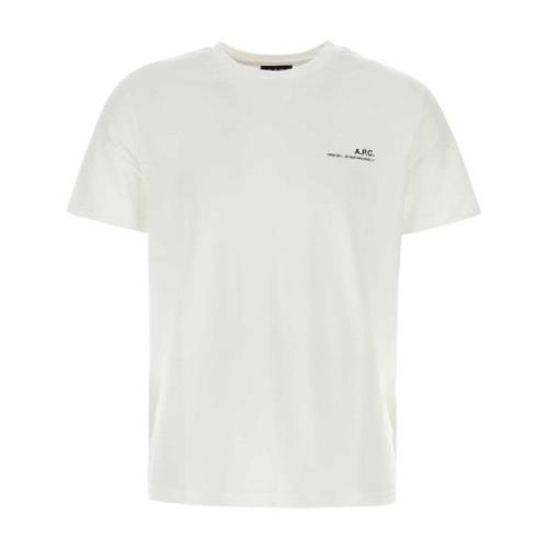 A.p.c. Klassisk Vit Bomull T-shirt White, Herr