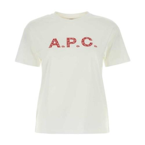 A.p.c. Klassisk Vit Bomull T-shirt White, Dam