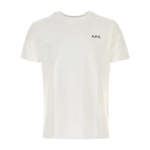 A.p.c. Klassisk Vit Bomull T-shirt White, Herr