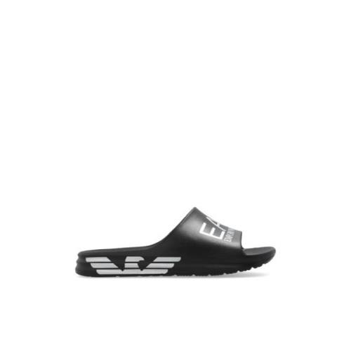 Emporio Armani EA7 Gummiflip-flops Black, Herr