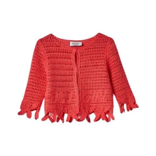 Blugirl Stilfull Stickad Cardigan Sweater Orange, Dam