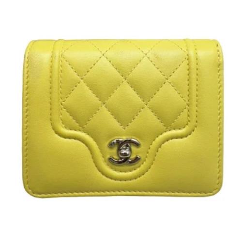 Chanel Vintage Pre-owned Laeder plnbcker Yellow, Dam