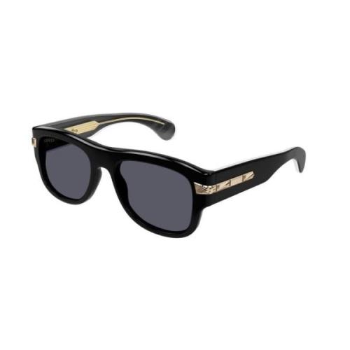 Gucci Svart Grå Solglasögon Gg1517S 001 Black, Herr