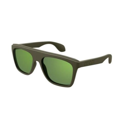 Gucci Grön Fyrkantiga Solglasögon Gg1570S 005 Green, Herr