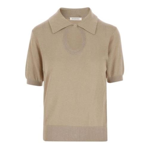 By Malene Birger Ullblandad Polo Skjorta Beige Beige, Dam