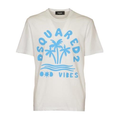 Dsquared2 Snygga T-shirts och Polos White, Herr