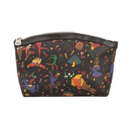 Guidi Svart Magic Circus Print Clutch Multicolor, Dam