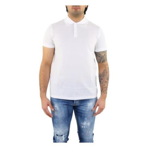 Saint Laurent Klassisk Polo Tröja, XXL Storlek White, Herr