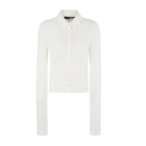 Rotate Birger Christensen Elegant Lace Shirtdress White, Dam