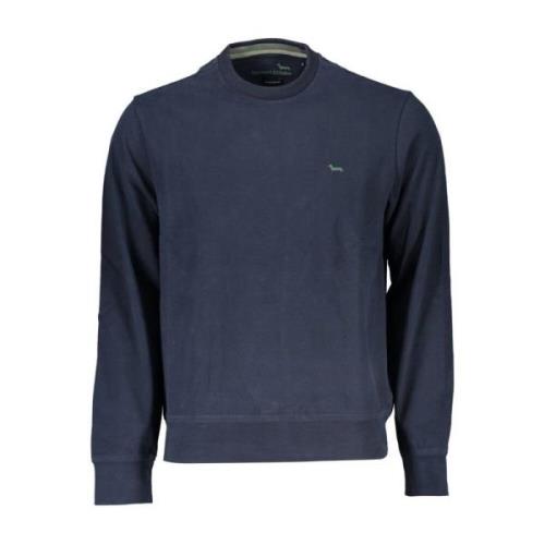 Harmont & Blaine Blå Broderad Crew Neck Tröja Blue, Herr