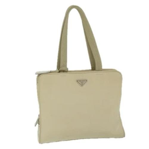 Prada Vintage Pre-owned Nylon totevskor Beige, Dam