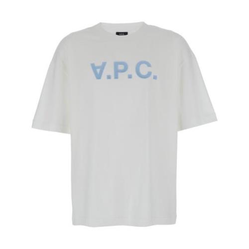 A.p.c. Vit T-shirt Over Polos White, Herr