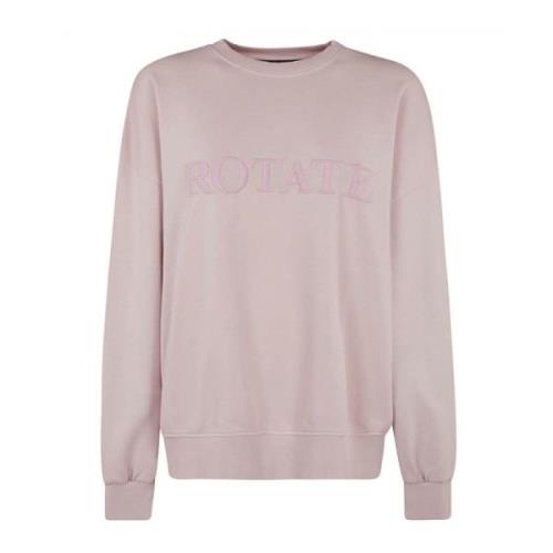 Rotate Birger Christensen Logo Crewneck Sweatshirt Pink, Dam