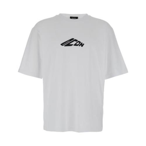 Dsquared2 Vita T-shirts och Polos NYA Icon White, Herr