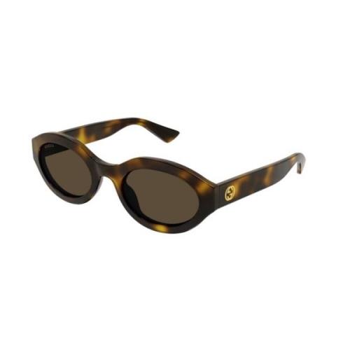 Gucci Brun Havana Solglasögon Gg1579S 002 Brown, Dam