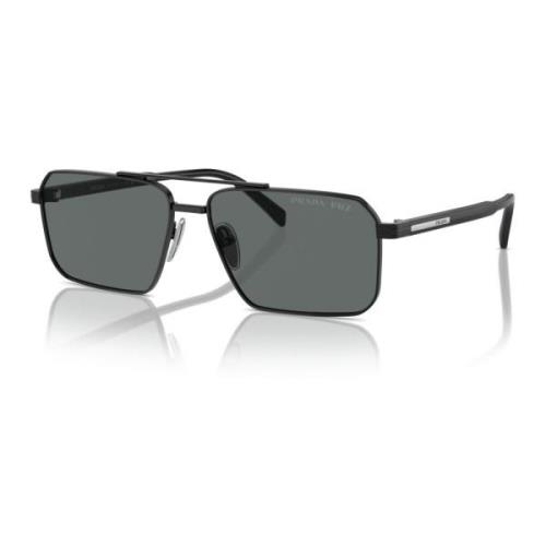 Prada Black/Dark Grey Sunglasses Black, Herr