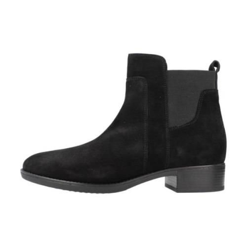 Geox Klassiska Chelsea Boots Felicity Style Black, Dam