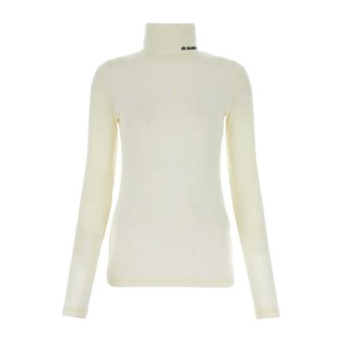 Jil Sander Ivory Polyester Blend Sweater White, Dam