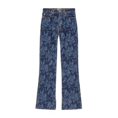 Ganni Klassiska Denim Jeans för Vardagsbruk Blue, Dam